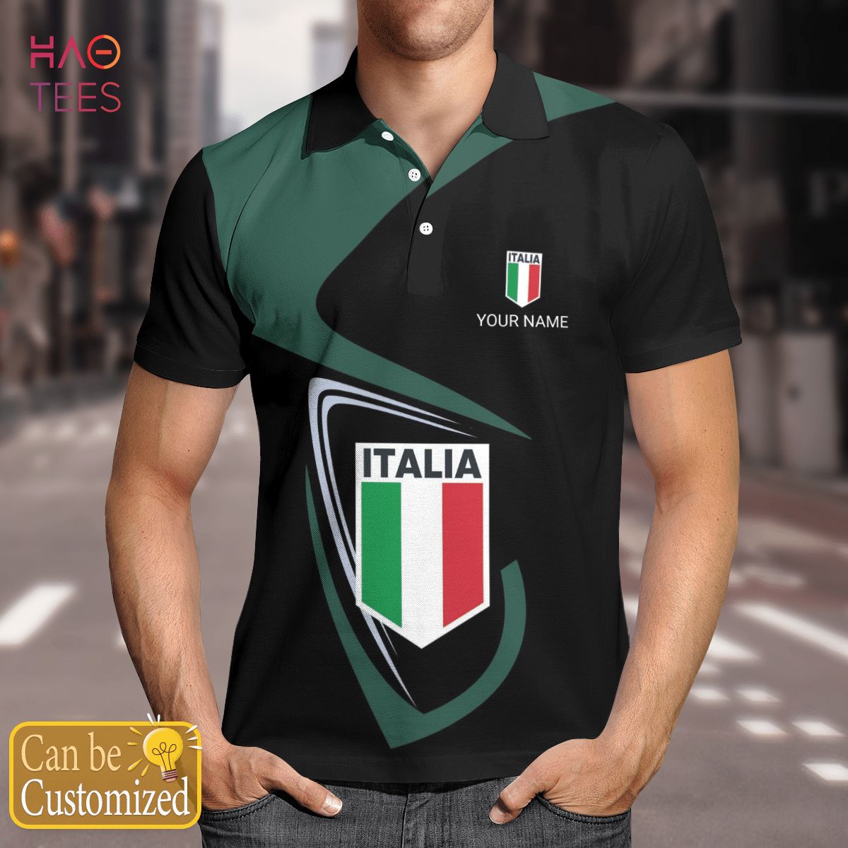 Italia Nation Love Polo Shirt White For Men Italia Nation Love Polo Shirt White For Men