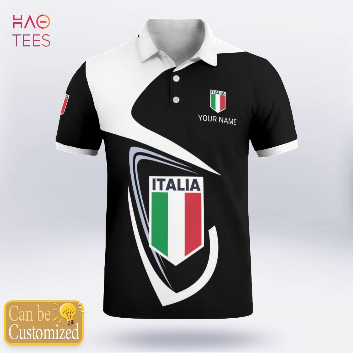 Italia Nation Love Polo Shirt White For Men Italia Nation Love Polo Shirt White For Men