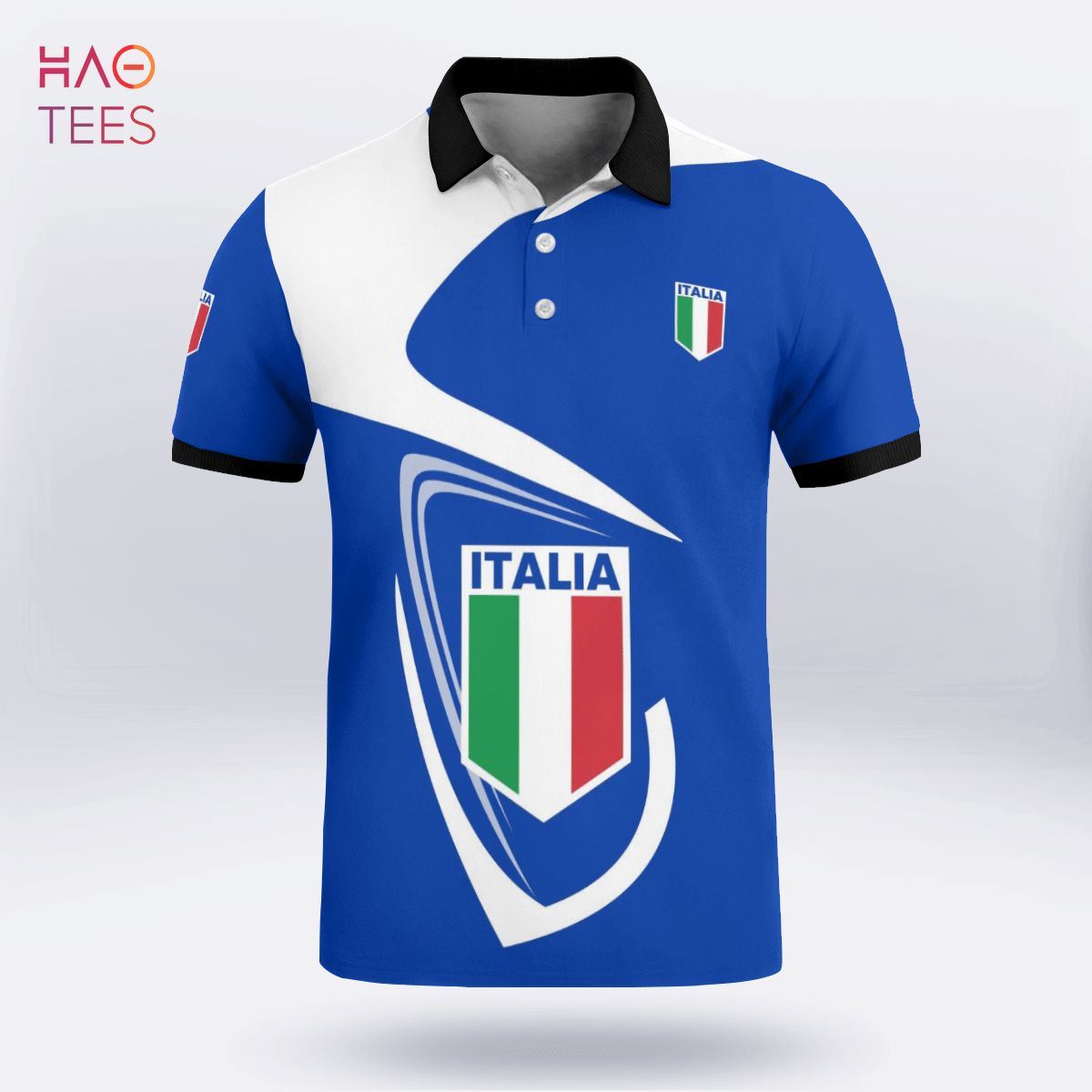 Italia Worldcup 2022 Polo Shirt Black Italia Worldcup 2022 Polo Shirt Black