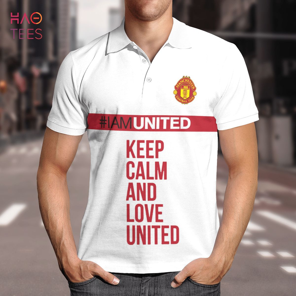 Keep Calm And Love United Polo Shirt Black Keep Calm And Love United Polo Shirt Black