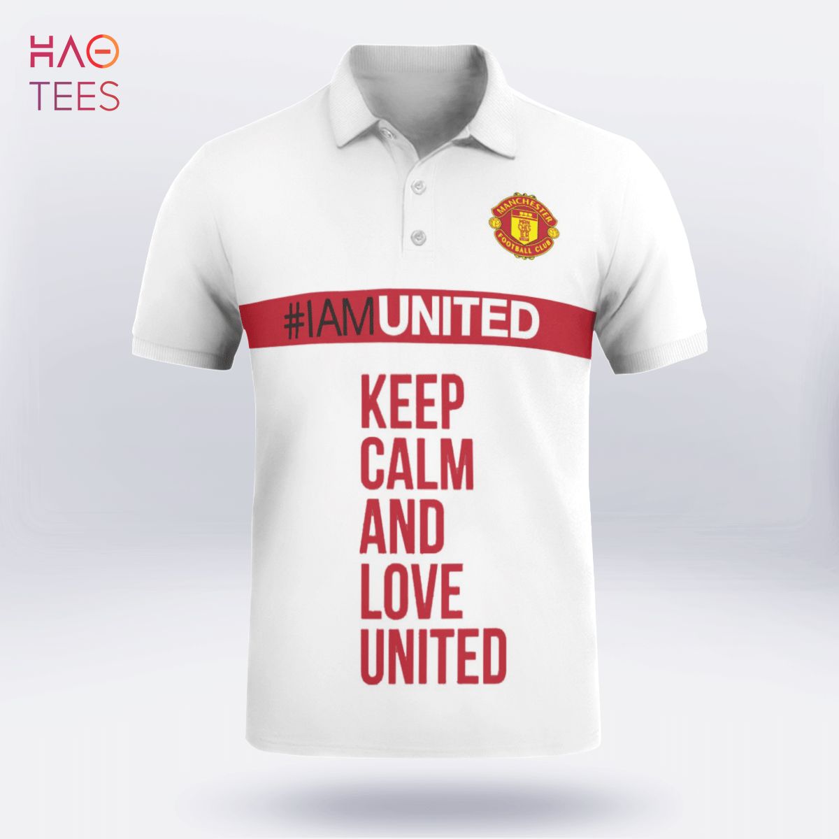 Keep Calm And Love United Polo Shirt Black Keep Calm And Love United Polo Shirt Black