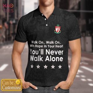 Liverpool Never Walk Alone Polo Shirt Black