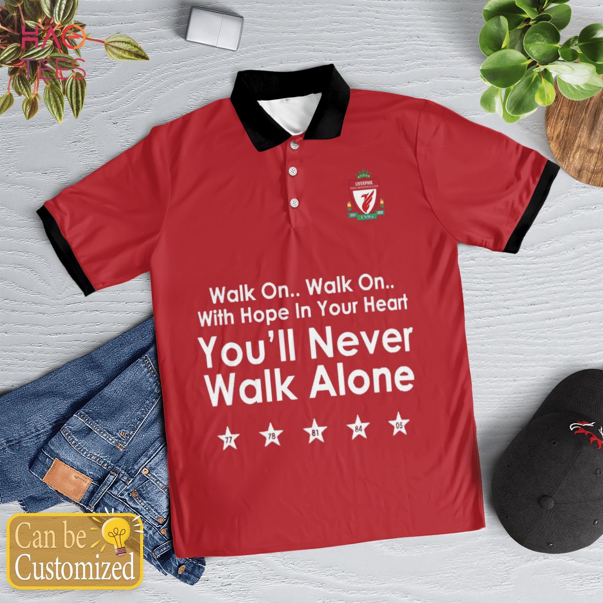 Liverpool You’Ll Never Walk Alone Polo Shirt Black
