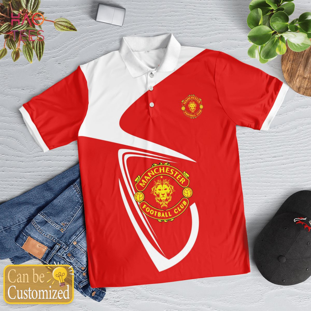 Manchester Club Polo Shirt White Manchester Club Polo Shirt White