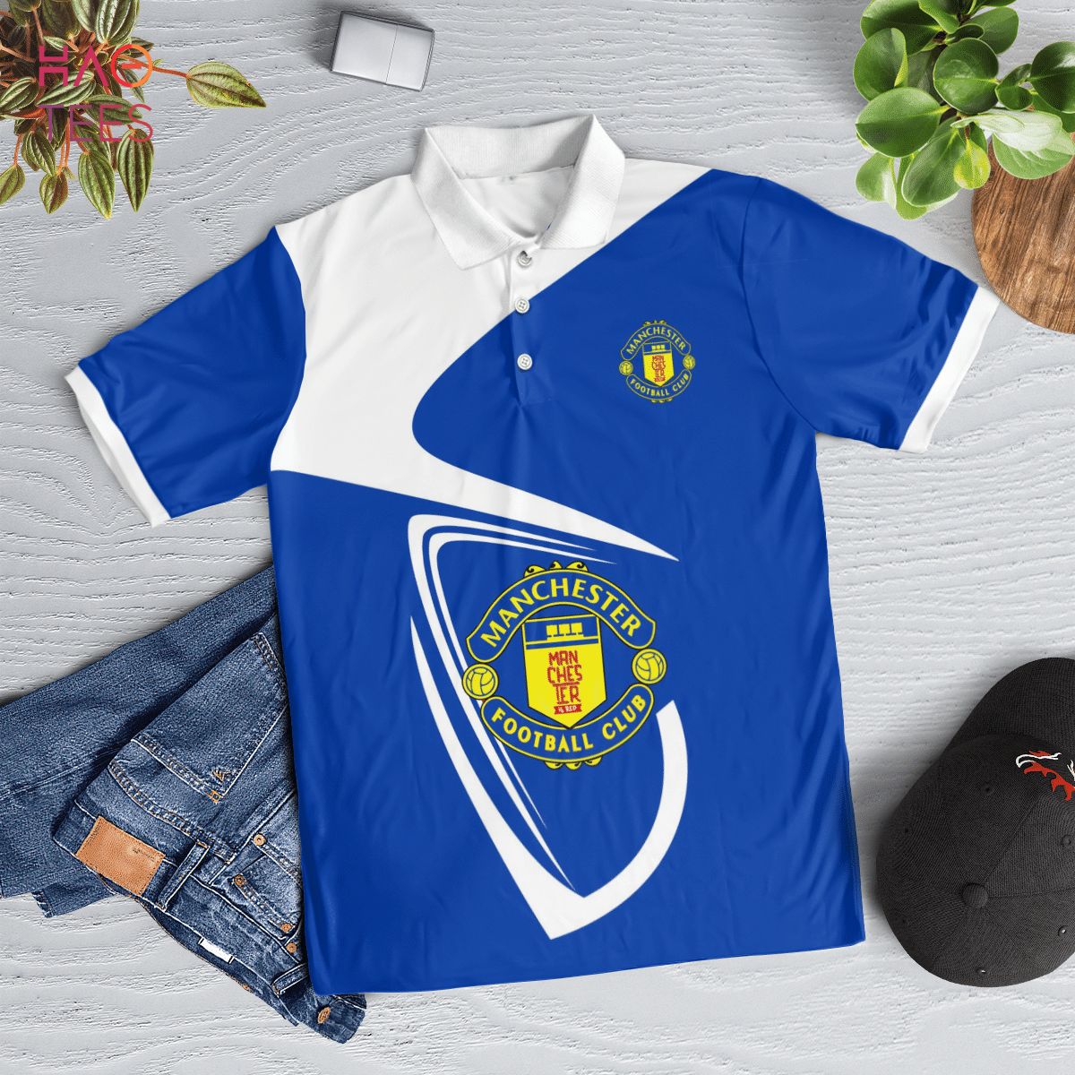 Manchester Football Club Polo Shirt Black Manchester Football Club Polo Shirt Black