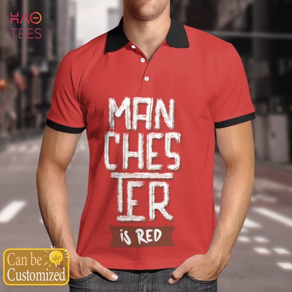 Manchester Football Polo Shirt White