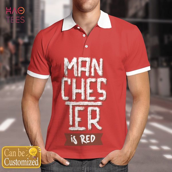 Manchester Football Polo Shirt White