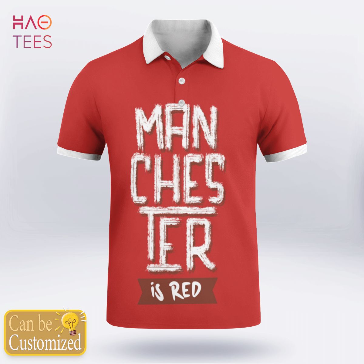 Manchester Football Polo Shirt White Manchester Football Polo Shirt White