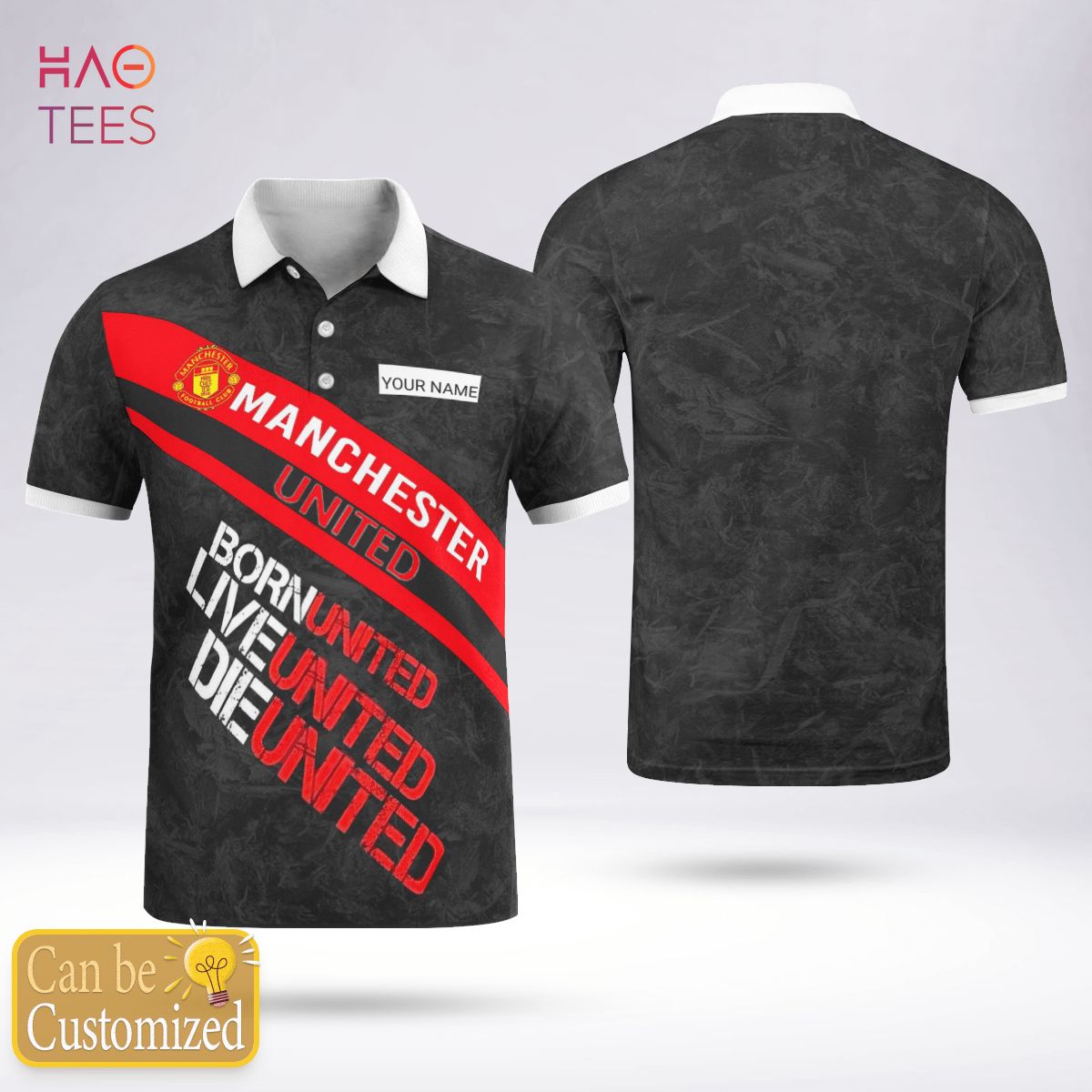 Manchester Is Love Forever Polo Shirt Black Manchester Is Love Forever Polo Shirt Black