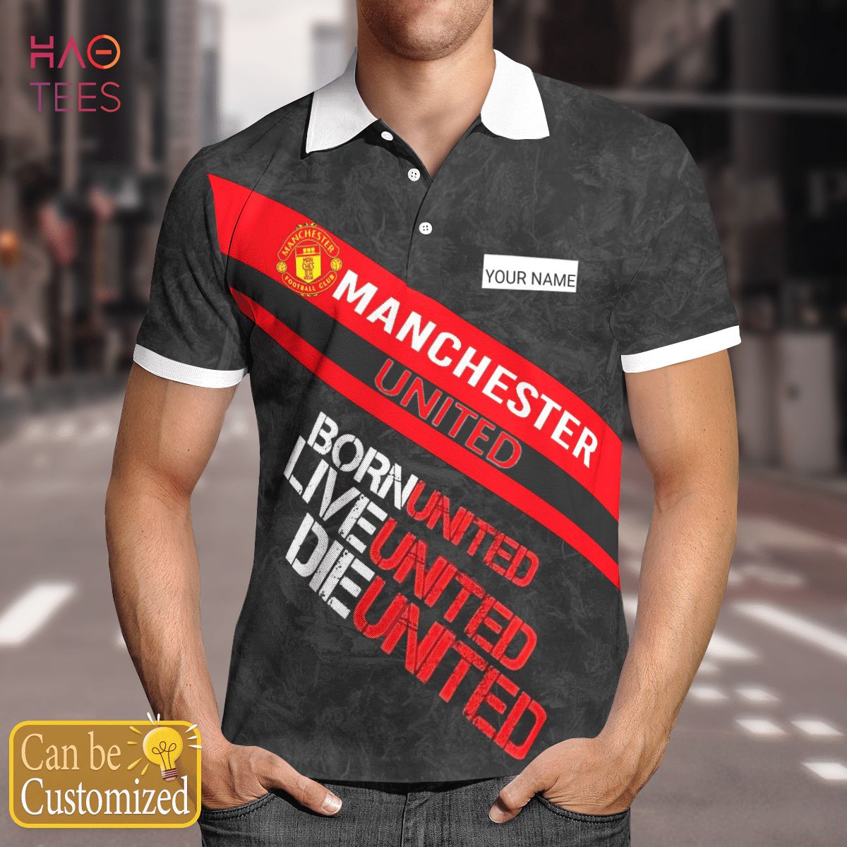 Manchester Is Love Forever Polo Shirt Black Manchester Is Love Forever Polo Shirt Black