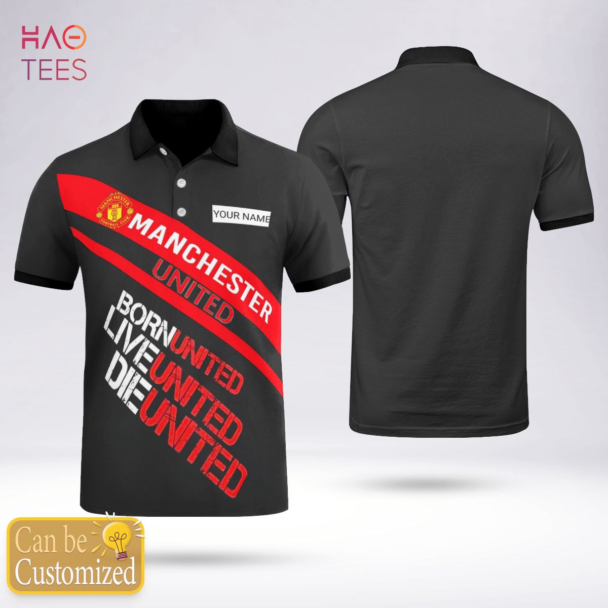Manchester Is Love Forever Polo Shirt Black Manchester Is Love Forever Polo Shirt Black