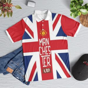Manchester Is Red 2022 Polo Shirt Black