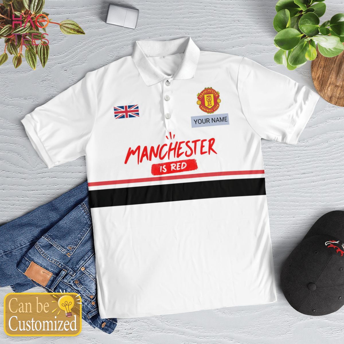 Manchester United Is Red 2022 Polo Shirt Black Manchester United Is Red 2022 Polo Shirt Black