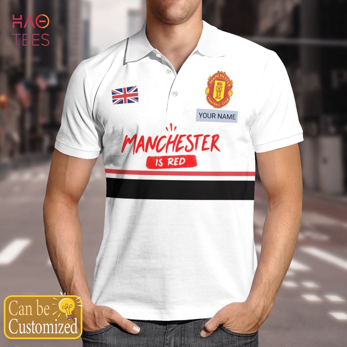 Manchester United Is Red 2022 Polo Shirt Black Manchester United Is Red 2022 Polo Shirt Black