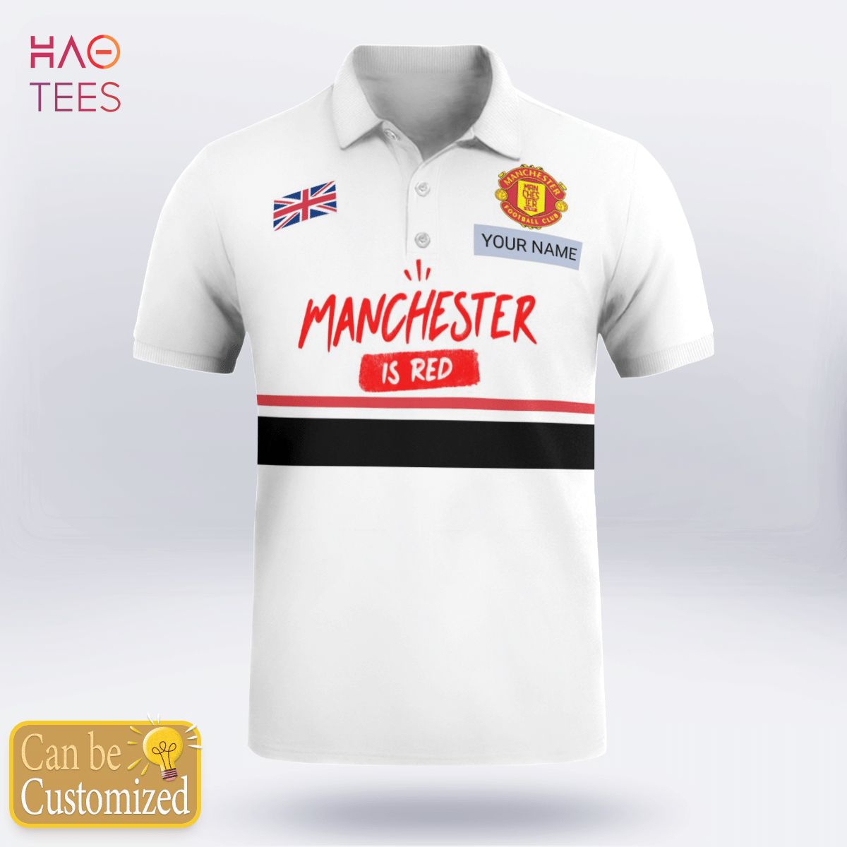 Manchester United Is Red 2022 Polo Shirt Black Manchester United Is Red 2022 Polo Shirt Black