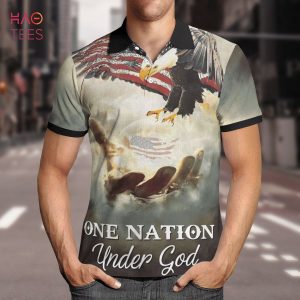 One Nation Under God Polo Shirt Black
