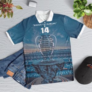 Real Madrid Is King Of Europe 2022 Polo Shirt White