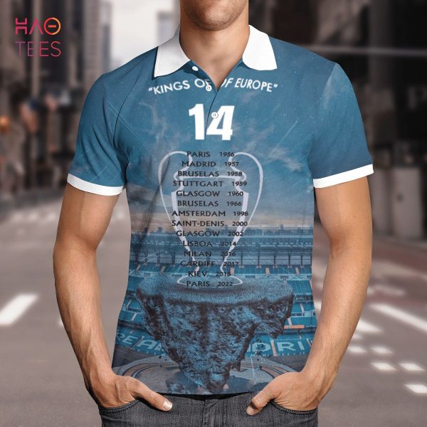 Real Madrid Is King Of Europe 2022 Polo Shirt White