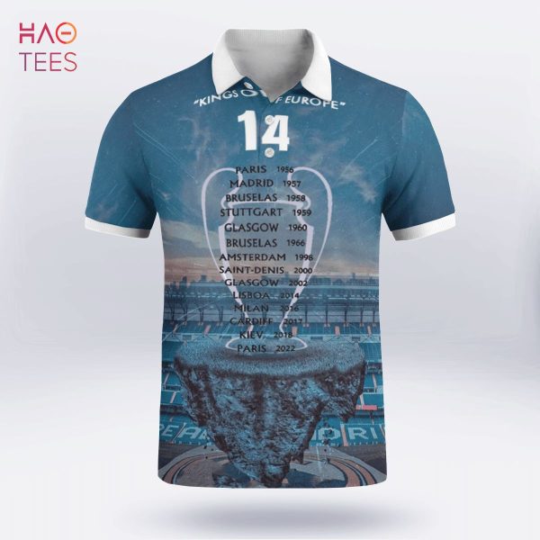 Real Madrid Is King Of Europe 2022 Polo Shirt White