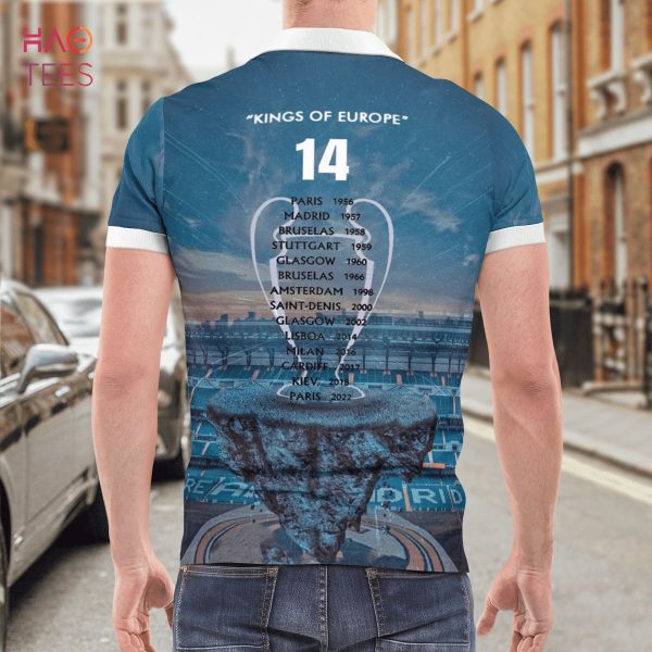 Real Madrid Is King Of Europe 2022 Polo Shirt White