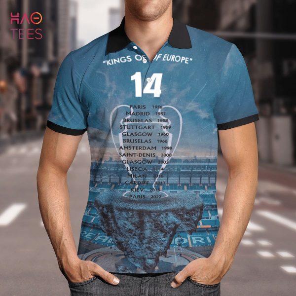 Real Madrid Is King Of Europe 2022 Polo Shirt White