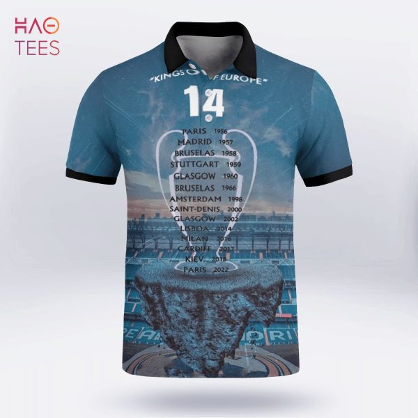 Real Madrid Is King Of Europe 2022 Polo Shirt White