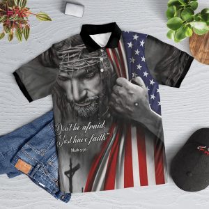 The God Of American Polo Shirt Black