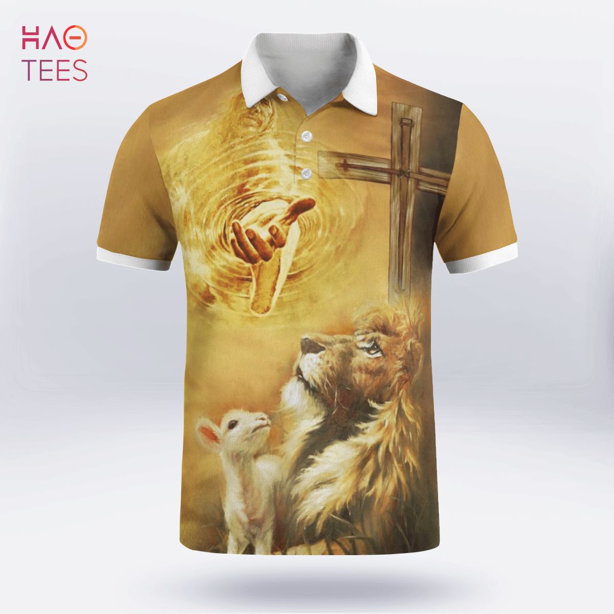 The Lion Love Of God Polo Shirt Black The Lion Love Of God Polo Shirt Black