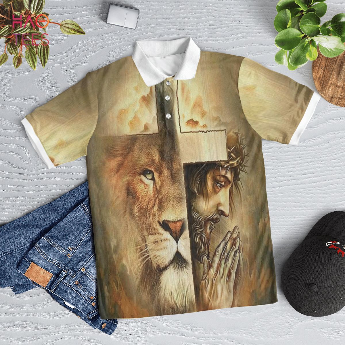The Lion Of God Polo Shirt Black The Lion Of God Polo Shirt Black