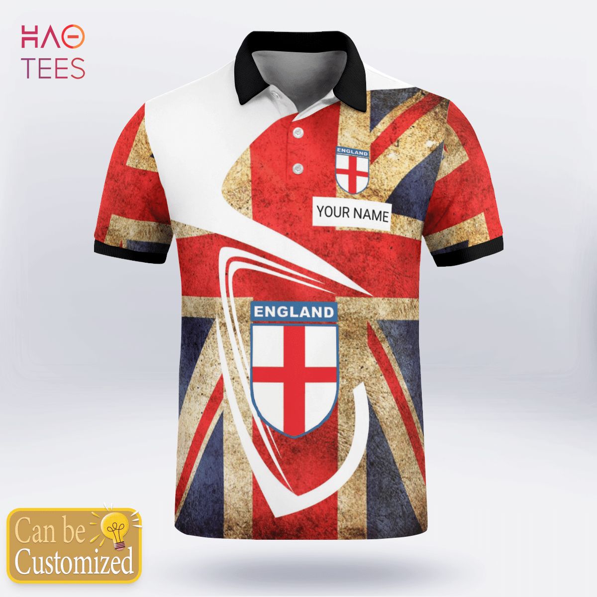 United Kingdom And England Polo Shirt Black United Kingdom And England Polo Shirt Black