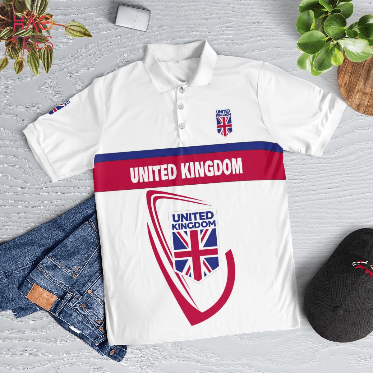 United Kingdom Love 2022 Polo Shirt Black