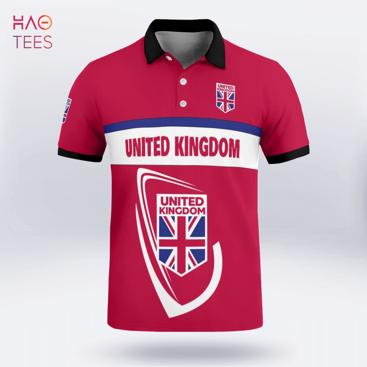 United Kingdom Love 2022 Polo Shirt Black United Kingdom Love 2022 Polo Shirt Black