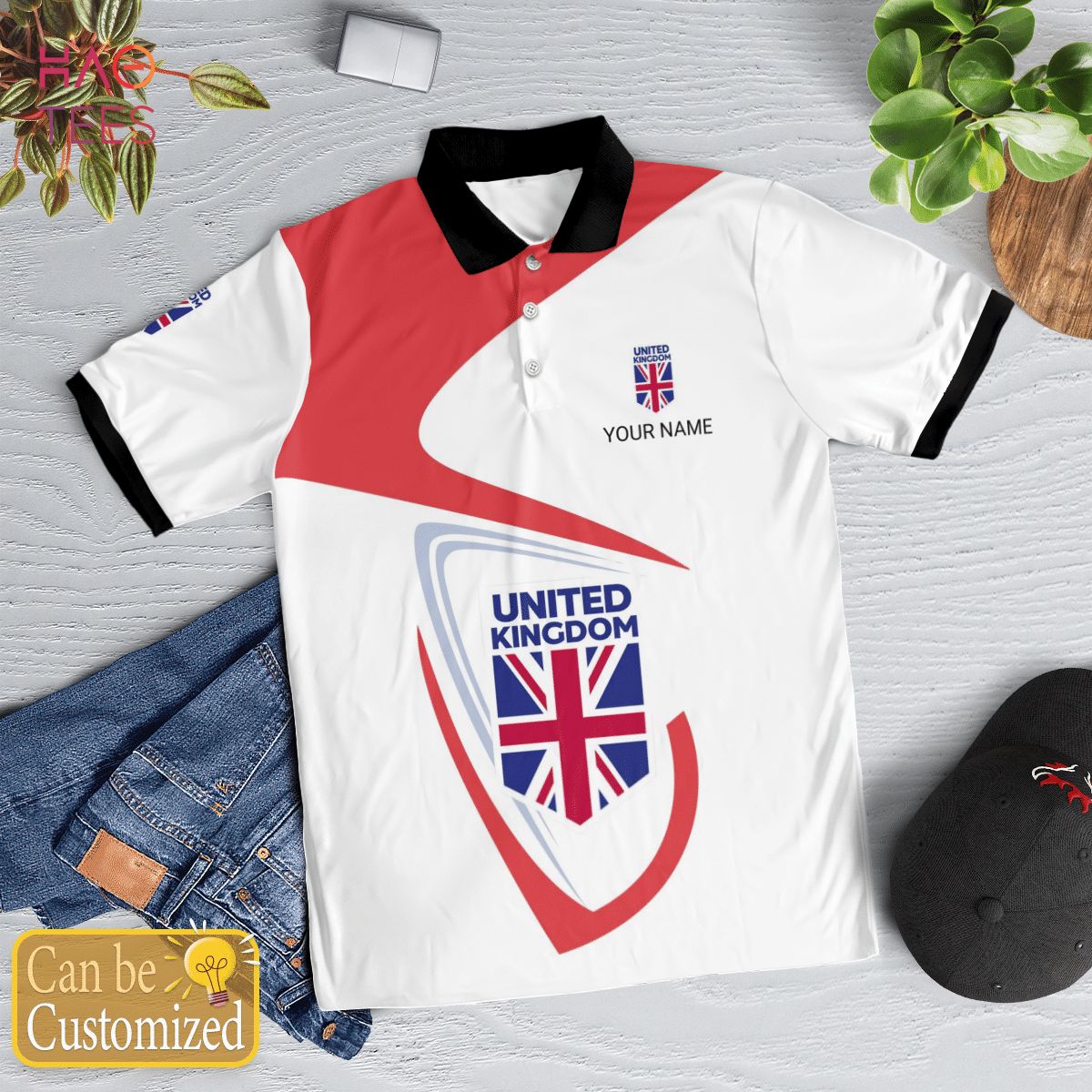 United Kingdom Love Polo Shirt White For Men