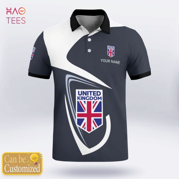 United Kingdom Nation Love Polo Shirt White For Men