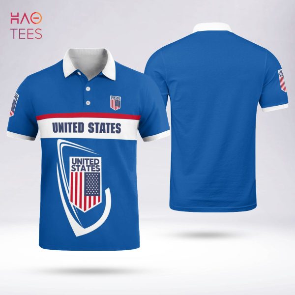 United State Love Forever Polo Shirt Black
