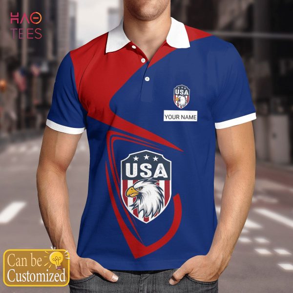 United State Nation Love Polo Shirt White For Men