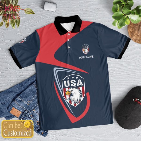 Usa Eagle Love Polo Shirt White For Men