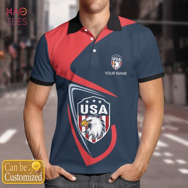 Usa Eagle Love Polo Shirt White For Men