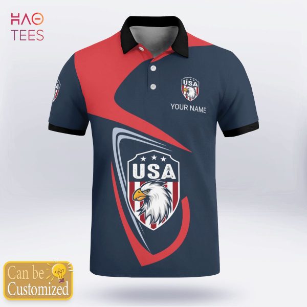 Usa Eagle Love Polo Shirt White For Men