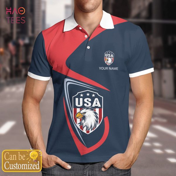 Usa Eagle Love Polo Shirt White For Men