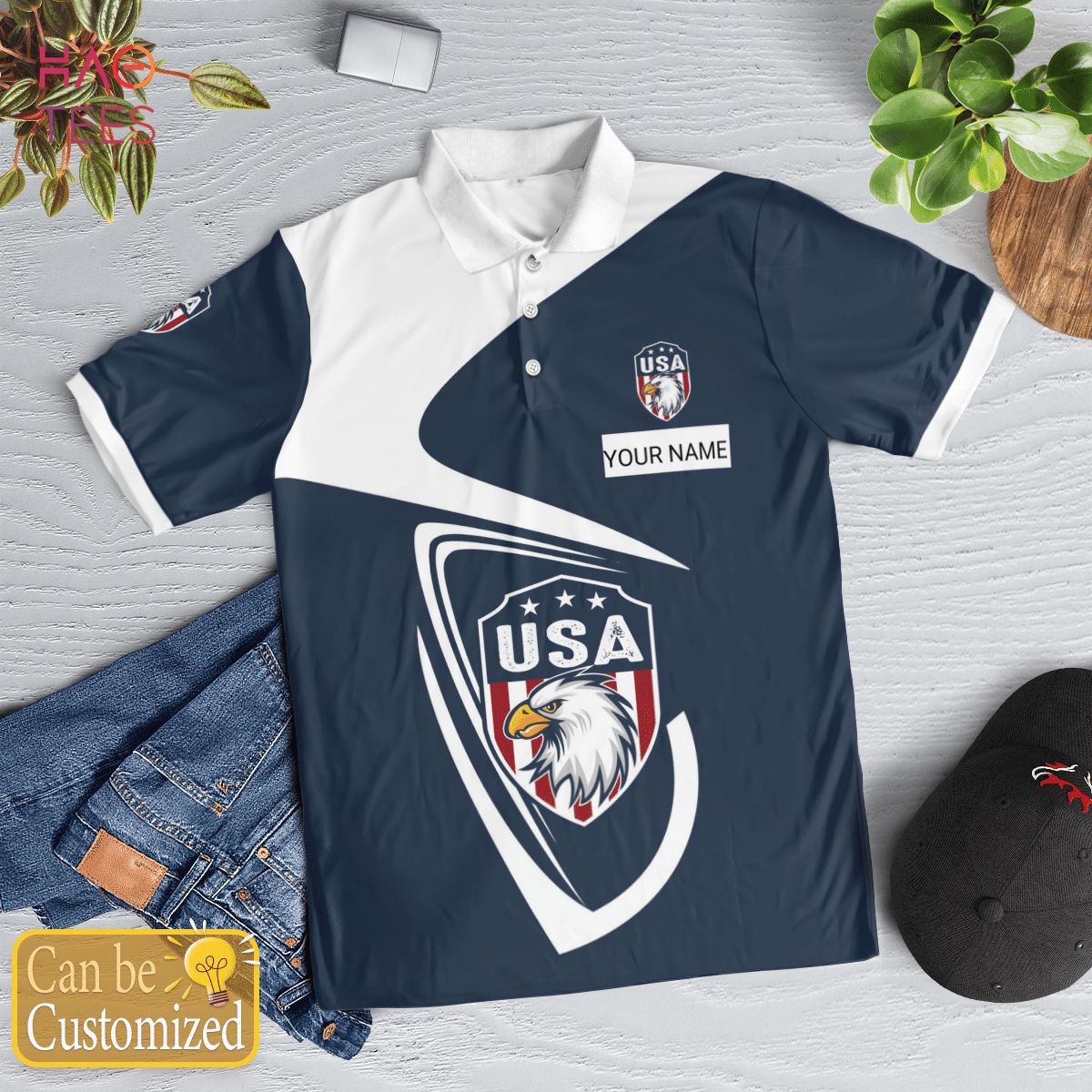 Usa Nation Limited Polo Shirt Black