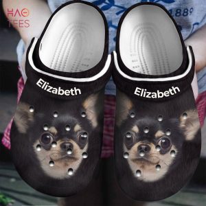 Chihuahua Head Personalized Clogs Shoes With Your Name, Chihuahua Clogs Shoes