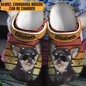 Chihuahua Vintage Personalized Clogs Shoes, Clogs Shoes For Chihuahua Lovers
