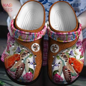 Flowers And Turtle Clogs Shoes