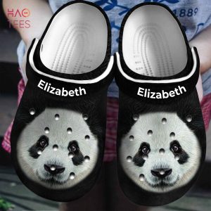 Panda Head Personalized Clogs Shoes With Your Name, Panda Clogs Shoes