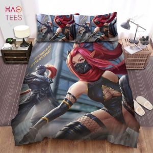 Cyberpunk Ninjas Couple On The Street Artwork Bedding Sets