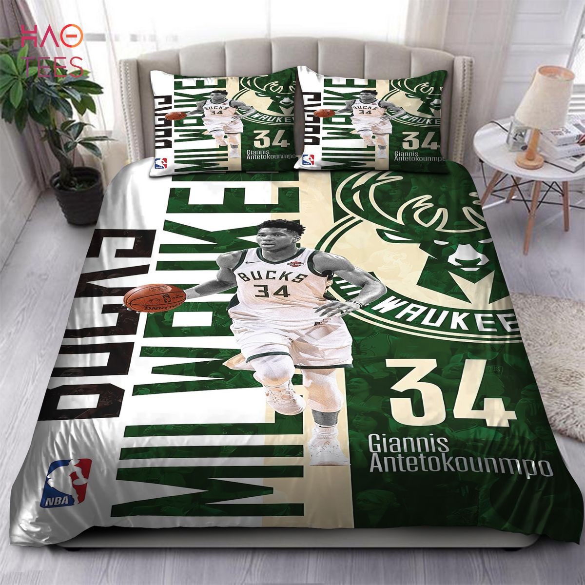 Giannis Antetokounmpo Milwaukee Bucks NBA Bedding Sets Giannis Antetokounmpo Milwaukee Bucks NBA Bedding Sets
