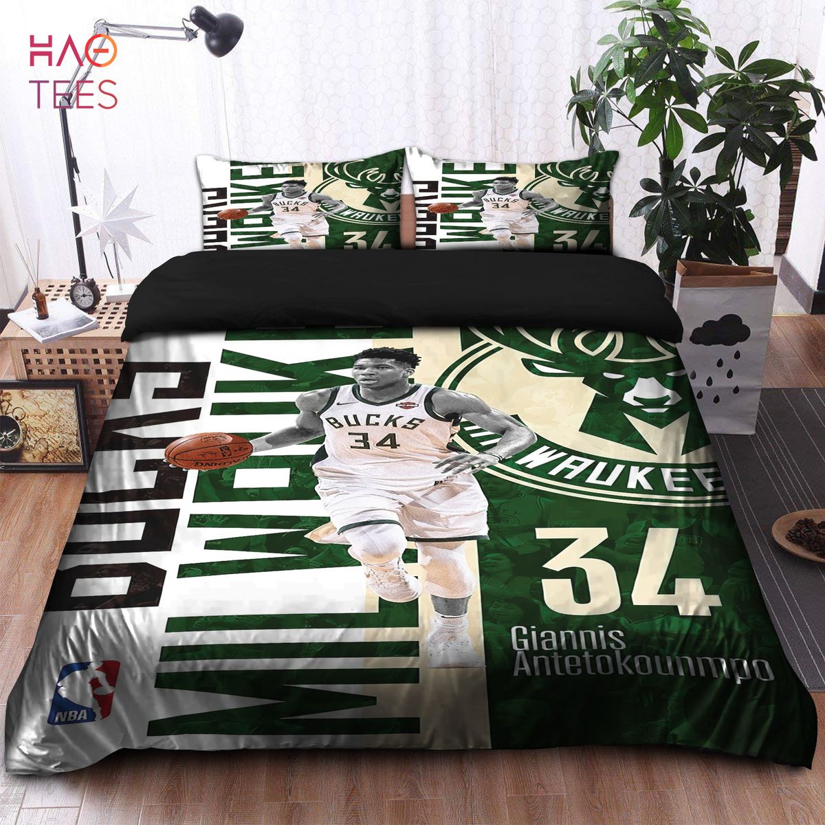 Giannis Antetokounmpo Milwaukee Bucks NBA Bedding Sets Giannis Antetokounmpo Milwaukee Bucks NBA Bedding Sets