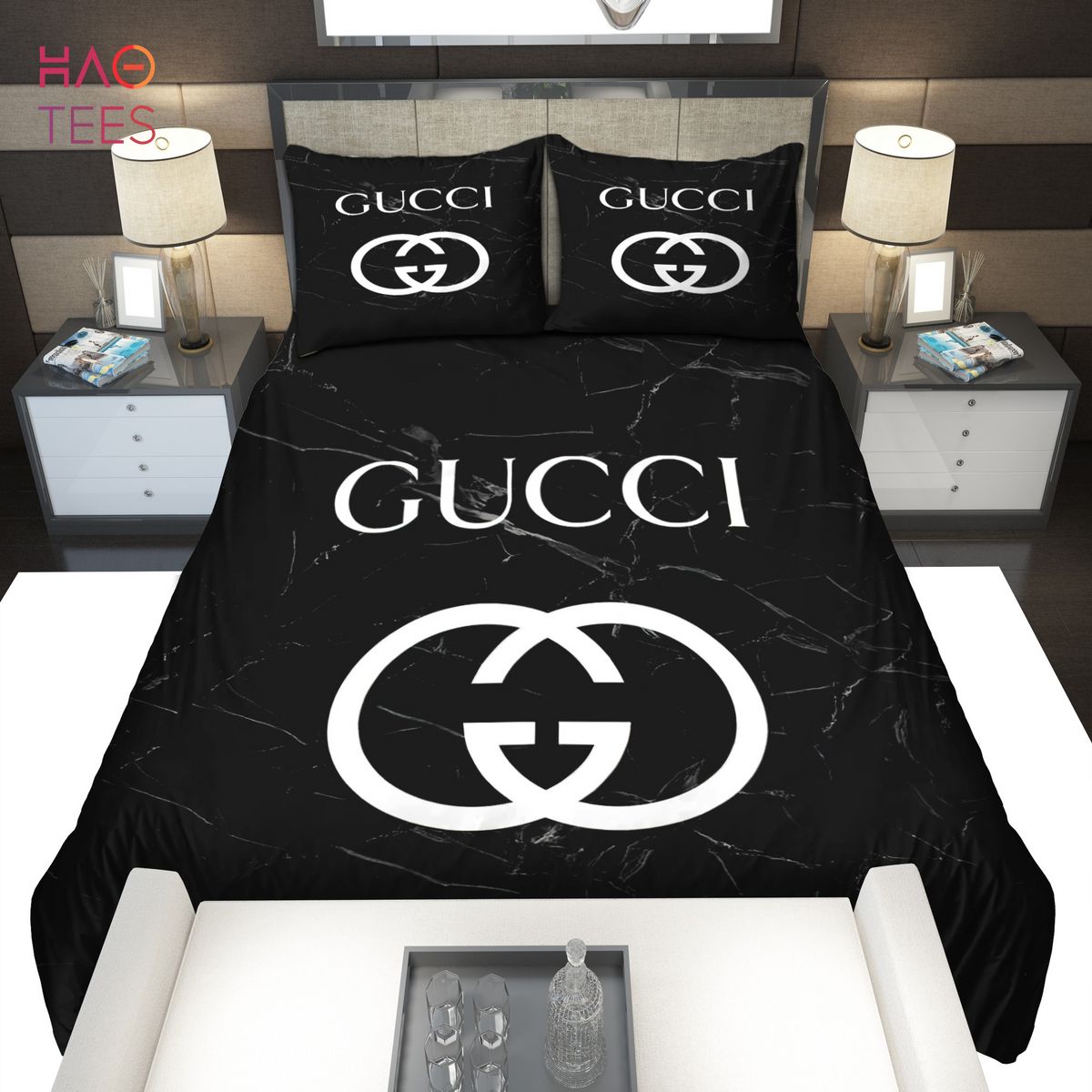 Gucci Black Marble Marmor Bedding Sets Luxury Store