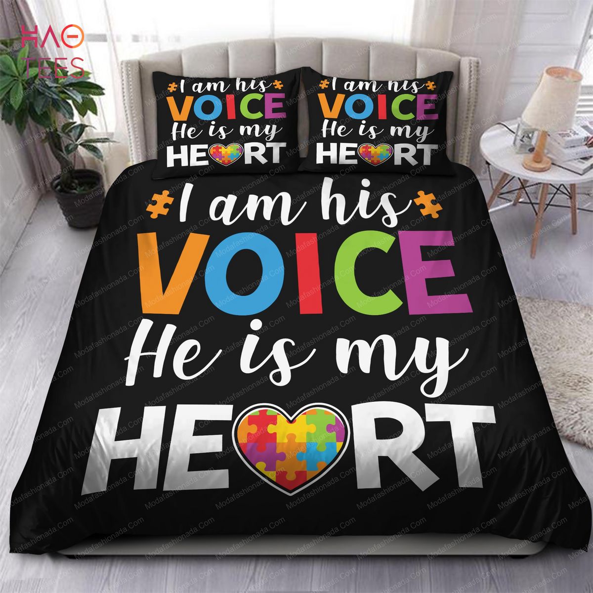 I Am His Voice He is My Heart Bedding Sets